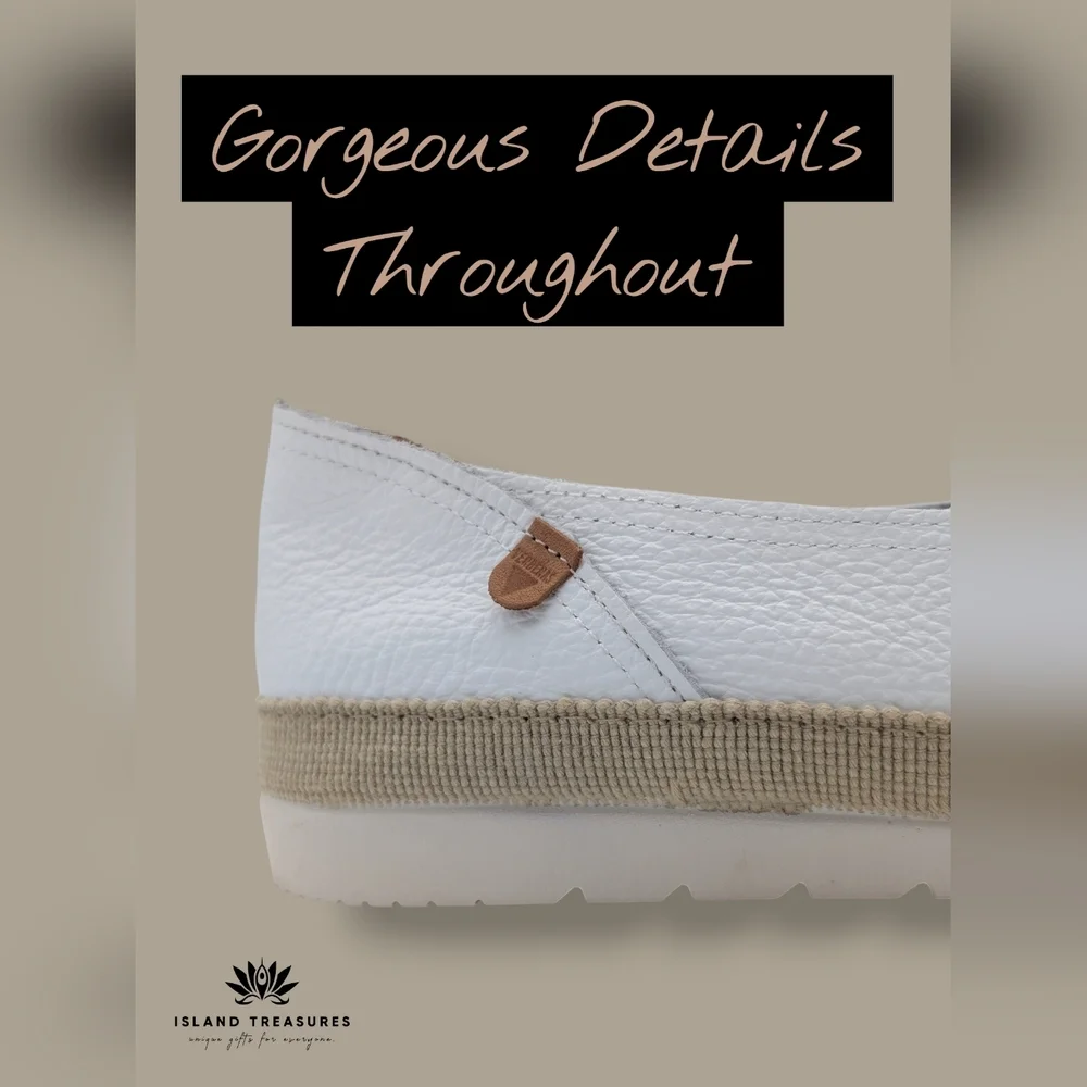 Verbenas Noelia Women Sz 10 Made in Spain Espadrilles White Leather